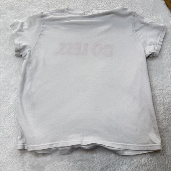 MOTHER Denim DO LESS Graphic Tee Orange on White Size Small - Picture 6 of 7